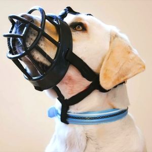Barkless Soft Basket Silicone Muzzle for Dogs - black, size 1 (Snout 7 - 8 in.)